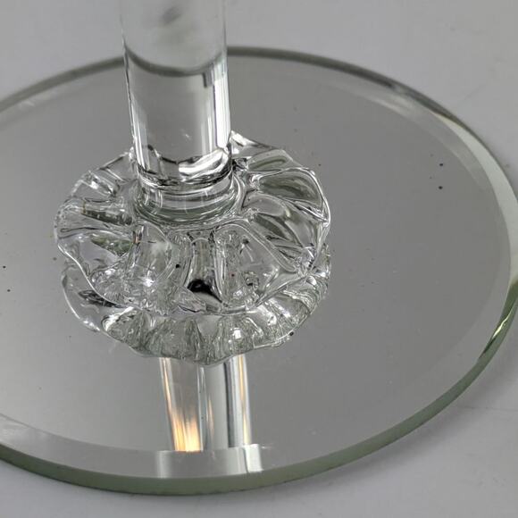 Swung Art Glass Clear Christmas Tree Holiday Decor Mini Ornaments Artisan Gift - Picture 10 of 14